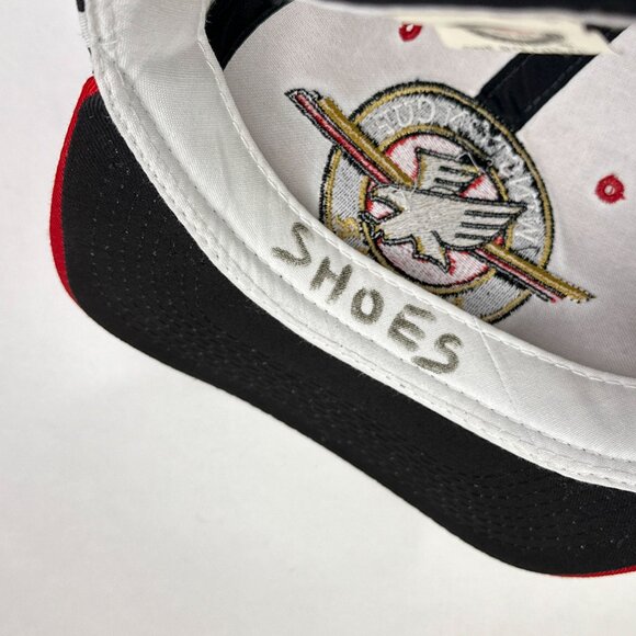 VTG Winston Cup NASCAR Black Red Snapback Cap Eagle B/W Checkered Sides - Picture 10 of 15